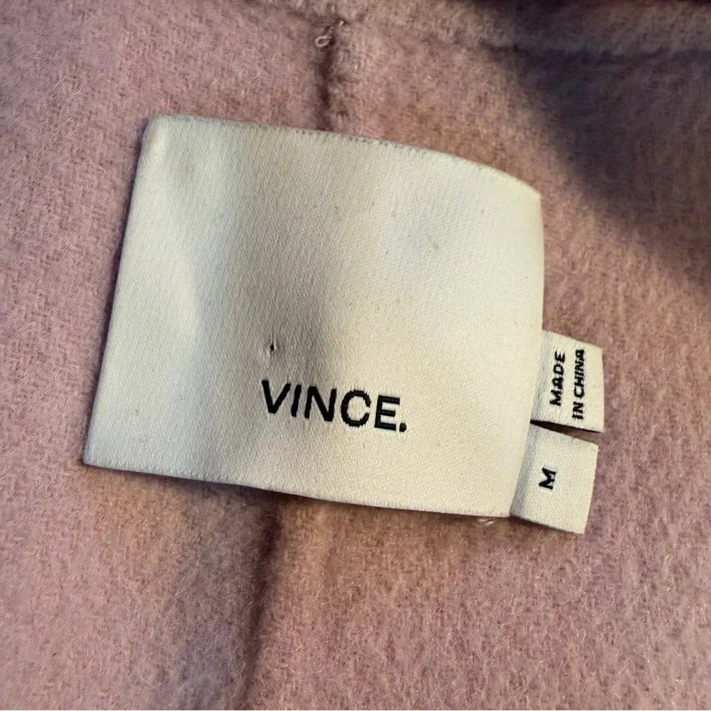 Vince ‘Drape Front Wool Coat’ in “Orchid” Lilac Purple / Light Pink Size Medium - Picture 5 of 16